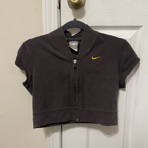 Nike Brown Retro Cropped Jacket